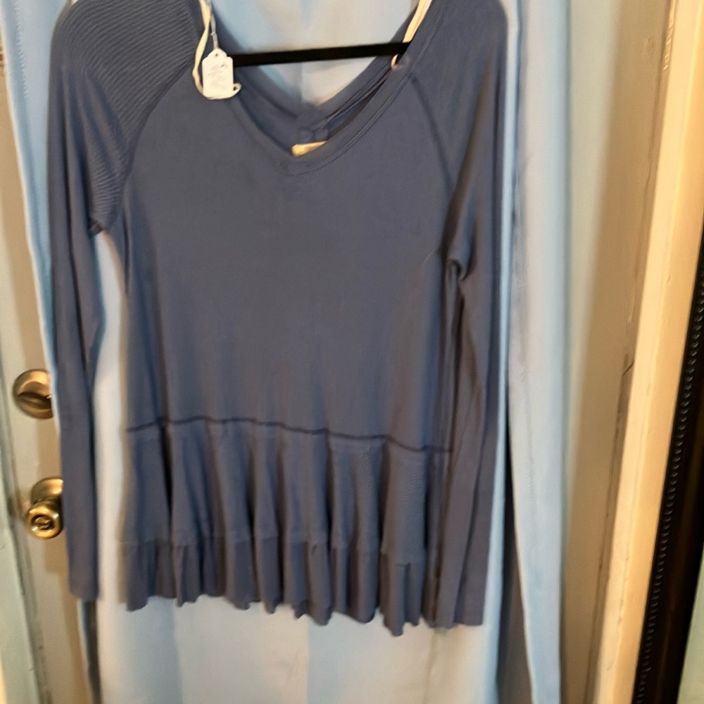 Blue Long Sleeve Women's Top
